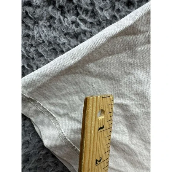 NWD Stussy Relaxed Fit Cotton Lazy Crewneck Short Sleeve Tee Bone Unisex Size‎ M